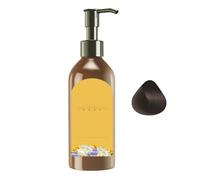 Natural Plant Hair Dye Shampoo - Tinte nutritivo para el cabello de una sola dosis de hierbas, champú con floral a base de plantas, cubierta gris y coloraciones negras para el cabello para