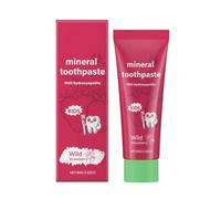 Natural Probiotic Pasta de dientes de hidroxiapatita para niños, fresa, sabor, blanqueamiento dental suave y protección para dientes sensibles, sin flúor, pasta de dientes para niños con sabor a fresa