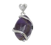Natural Purple Crystal Lapis Lazuli Rose Pink Quartzs Onyx Tiger Eye Stone Heart Pendants,Amethysts