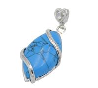 Natural Purple Crystal Lapis Lazuli Rose Pink Quartzs Onyx Tiger Eye Stone Heart Pendants,Blue Turquoises