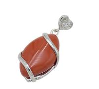 Natural Purple Crystal Lapis Lazuli Rose Pink Quartzs Onyx Tiger Eye Stone Heart Pendants,Red Stone