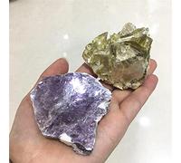 Natural Púrpura Amarillo Cuarzo Mica Mica Piedra Raw Lepidolite Crystal Rock Stone-amarillo_8 oz
