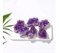 Natural Raw Purple Brazilian Amethyst Quartz Crystal Cluster Druzy Geoda Stones Specimen Decoración del Hogar Artesanía Ornamento, 40-50g