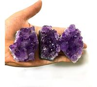 Natural Raw Purple Brazilian Amethyst Quartz Crystal Cluster Druzy Geoda Stones Specimen Decoración del Hogar Artesanía Ornamento, 50-60g