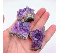 Natural Raw Purple Brazilian Amethyst Quartz Crystal Cluster Druzy Geoda Stones Specimen Decoración del Hogar Artesanía Ornamento, 10-20g