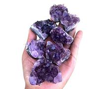 Natural Raw Purple Brazilian Amethyst Quartz Crystal Cluster Druzy Geoda Stones Specimen Decoración del Hogar Artesanía Ornamento, 20-30g