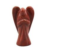 Natural Red Jasper Stone Reiki Carved Spiritual Gemstone Guardian Pocket Angel Statue Ornament Decoration " 2 inches approx -