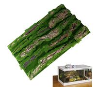 Natural Reptile Habitat Decor, Artificial Moss Terrarium Background, Cork Bark Reptile Backdrop, Durable Lizard Habitat Decoration, Gecko Tank Decorations, Tortoise Terrarium Backdrop