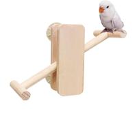 Natural Rest Perch, Wooden Balance Stand, Seesaw Bird Perch Toy System, Smooth Sanded Grip Stick, Interactive Cage Activity Design, Home Pet Bird Enrichment Use 8.86x5.12 Inches