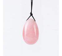 Natural Rosa Rosa Cuarzo Yoni huevo perforado cajas de regalo Set Kegel Ejercicio, 1Pcs (M)
