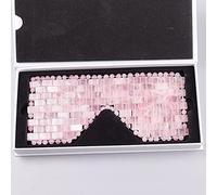 Natural Rose Quartz Face Jade Mask Tool Pink Crystal Jade Eye Mask Gouache Stone Facial Crystal Massager,Eye Mask With Box