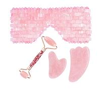 Natural Rose Quartz For Face Jade Roller Gua Sha Massage Face Roller Eye Sleeping Mask Tools,type H