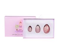 Natural Rose Quartz Gouache Yoni Egg Jade Eggs Women Kegel Exerciser Jade Massager Crystal Eggs, Rosa