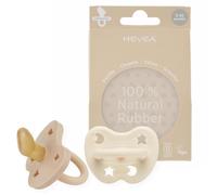 Natural Rubber Pacifier Orthodontic Newborn 3-36 Months Two-Pack - Milky White & Sand