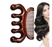 Natural Sandalwood Comb, Wooden Scalp Care Tool, 71,3 G Hair stimulator with Smooth Tooth Design, Polished Wood Grooming Device, Meridian Relief Style, Head Massage Accessory for Daily Wellness Use