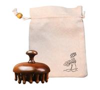 Natural Sandalwood Comb - Wooden Scalp Massager Comb, Meridian Massage Hair Brush | Anti-Static Portable Wooden Head Comb for Hair Care, Stress Relief, Scalp Relaxation for Men Women