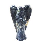 Natural Sodalite Stone Reiki Carved Spiritual Gemstone Guardian Pocket Angel Statue Ornament Decoration " 2 inches approx -