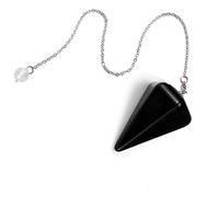 Natural Stone Balance Crystal Red Agates Dowsing Pendulum Circular Cone Charms Pendant for Men Women Divination Gift-P0026