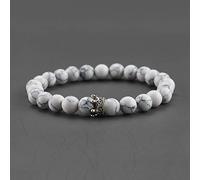 Natural Stone Beads Paired Bracelet Men Fashion Obsidian Lava Crown Charm Couple Bracelets for Women Distance Friendship Jewelry-21_17 centimeters