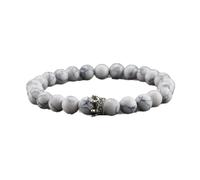 Natural Stone Beads Paired Bracelet Men Fashion Obsidian Lava Crown Charm Couple Bracelets for Women Distance Friendship Jewelry-21_19 centimeters