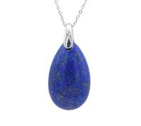 Natural Stone Crystal Water Drop Shape Pendants Chain Necklaces,lapis Lazuli
