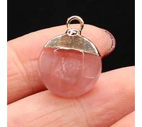 Natural Stone Faceted Pendant Disc Shape Lapis lazuli Crystal for Charms Jewelry Making Necklace Earring 15x18mm-Watermelon_Red