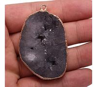 Natural Stone Irregular Shape Druzy Pendants Multi-color Charms for Jewelry Making DIY Necklace Crafts 30-35mm-H