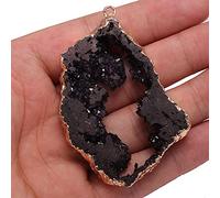 Natural Stone Irregular Shape Druzy Pendants Multi-color Charms for Jewelry Making DIY Necklace Crafts 30-35mm-A