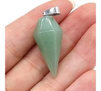 Natural Stone Pendants Blue Turquoises Red Agated Crystal for Jewelry Making Women Necklace Earrings Gift 15x33mm-Green_Aventurine