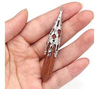 Natural Stone Pendants Vintage Amethysts Lapis lazuli Crystal Pillar for Jewelry Making DIY Necklace Women Gift 12x70mm-Gold_Sand
