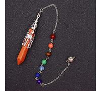 Natural Stone Pendulum for Dowsing Hexagonal Pink Quartz Lapis Purple Crystal Stone Amulet Pendule Divination Jewelry Gift-Brown Sand