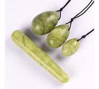 Natural Stone Yoni Egg,Massage Balls Women Pelvic Kegel Exercise,Jade Eggs Tightening Yoni Wand Massager Green Set Of 4