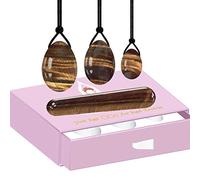 Natural Stone Yoni Eggs Drilled Jade Egg Set with Box Women Kegel Exercise-Redstone_Eggs