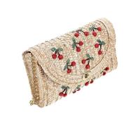 Natural Straw Bag Creative Beautiful Cherry Bag for Woman Girl Lady