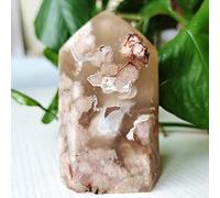 Natural The Cherry Agate Geode Druzy Crystal Tower Point Decoración Para El Hogar Varita Brujería Reiki Meditación Chakra Cristales Curativos,A35 219 G 84 Mm
