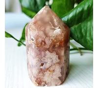 Natural The Cherry Agate Geode Druzy Crystal Tower Point Decoración Para El Hogar Varita Brujería Reiki Meditación Chakra Cristales Curativos,A32 144 G 65 Mm