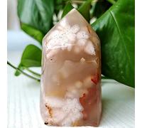 Natural The Cherry Agate Geode Druzy Crystal Tower Point Decoración Para El Hogar Varita Brujería Reiki Meditación Chakra Cristales Curativos,A28 177 G 75 Mm