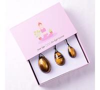 Natural Tigereye Stone Yoni Jade Egg Lady Kegel Fitness Apparatus Vaginal Muscle Tightening Ball Jade Massager Kegel Egg, Three Piece Box