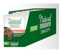 Natural Trainer - Alimentos húmedos para Gatos - Bocaditos en Salsa con Salsa con salmón, 28 x 70 g