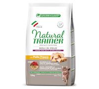 Natural Trainer - Comida para Gatos Adultos Bolitas de Pelo con Pollo Fresco - 1,5 kg