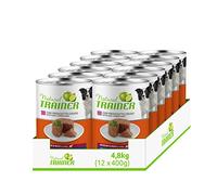 Natural Trainer Medium-Maxi - Comida húmeda para Perros con jamón Crudo 12 x 400 g