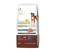 12 kg Natural Trainer Medium & Maxi Sensitive No Grain Trucha y Patatas pienso para perros