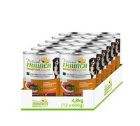 Natural trainer Sensitive No Gluten Medium - Maxi, Comida húmeda para Perros con Cordero y Granos Enteros, 12 x 400 g