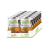 Natural Trainer Sensitive No Gluten Medium - Maxi - Comida húmeda para Perros con Trucha y Cereales integrales, 12 x 400 g