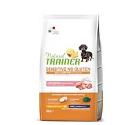 Natural Trainer Sensitive No Gluten - Pienso para Perros Mini-Toy Adult con Cerdo y Cereales Integrales - 2kg