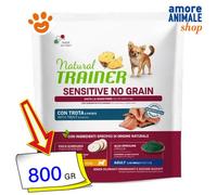 Natural Trainer Sensitive Sin Grano Adulto Pequeño Y Toy Trucha Y Patata 800 Gr