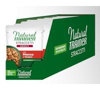 Natural Trainer Straccetti - Comida húmeda para Gatos Adultos - Bocaditos en Salsa con Carne 22 x 85 g