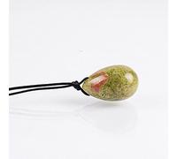 Natural Unakite Massage Egg Crystal Jade Stone Drill Yoni Ball Wand Set Kegel Exercise-30x20 mm