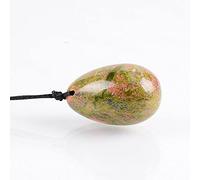 Natural Unakite Massage Egg Crystal Jade Stone Drill Yoni Ball Wand Set Kegel Exercise-40x25 mm