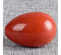 Natural Undrilled Red Jasper Yoni Egg with Stand Stone Massager for Kegel Muscle Exercise-L